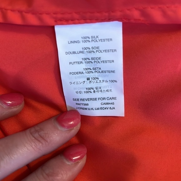 JCrew Cara Silk Chiffon Melon One Shoulder Dress Size 4 - Picture 11 of 12